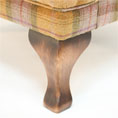 Contrast Upholstery Huxley Chair in Plaid Autumn Gold Detail 2..